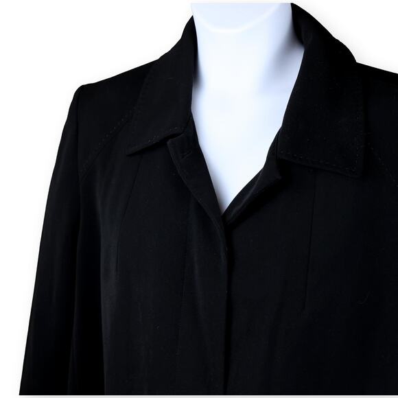Gallery Woman Black Overcoat | Women’s 16W | Removable Liner Long Coat - Picture 2 of 12